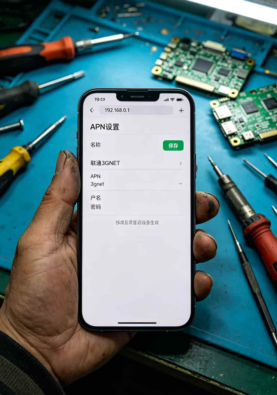 随身WiFi设备后台管理界面设置APN