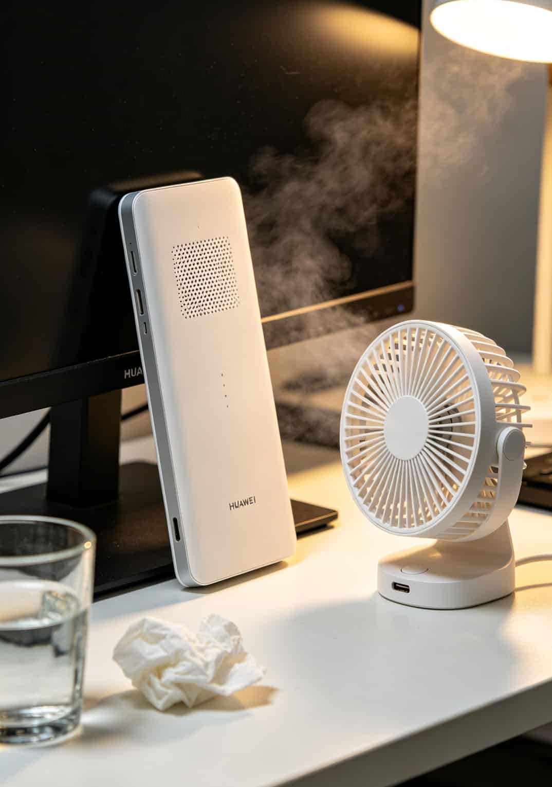2021目前最好用的流量卡?我踩了半年坑,华为随身WiFi配这几张最不亏 华为随身WiFi散热摆放小风扇实拍