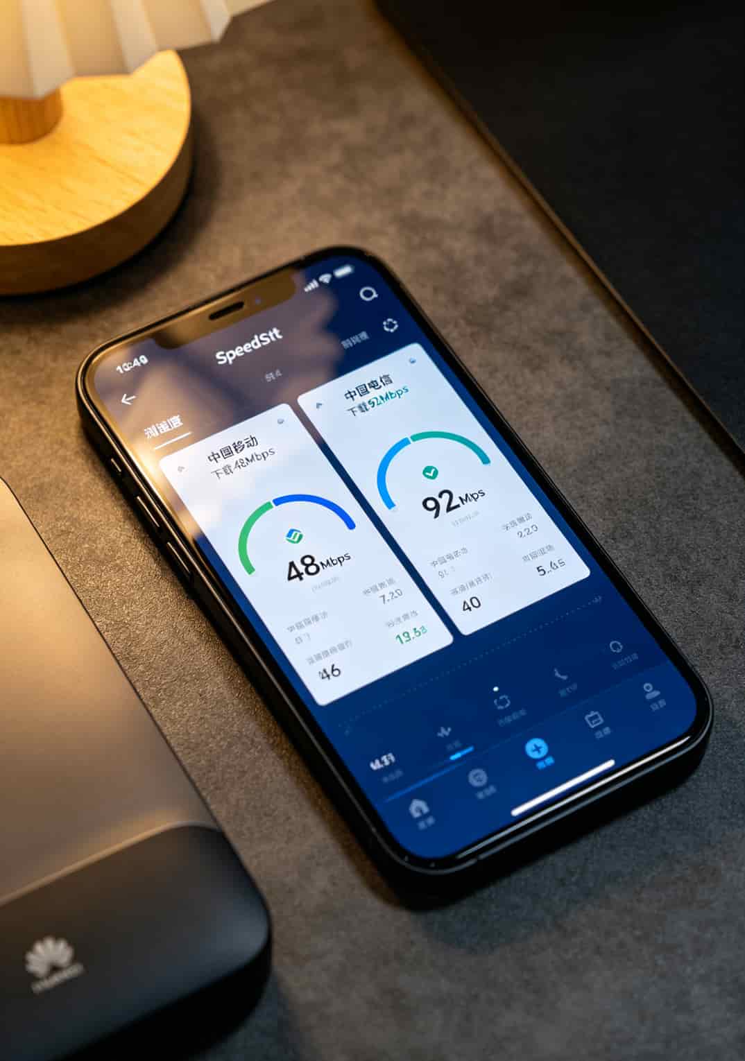 2021目前最好用的流量卡?我踩了半年坑,华为随身WiFi配这几张最不亏 华为随身WiFi在不同运营商的测速对比截图
