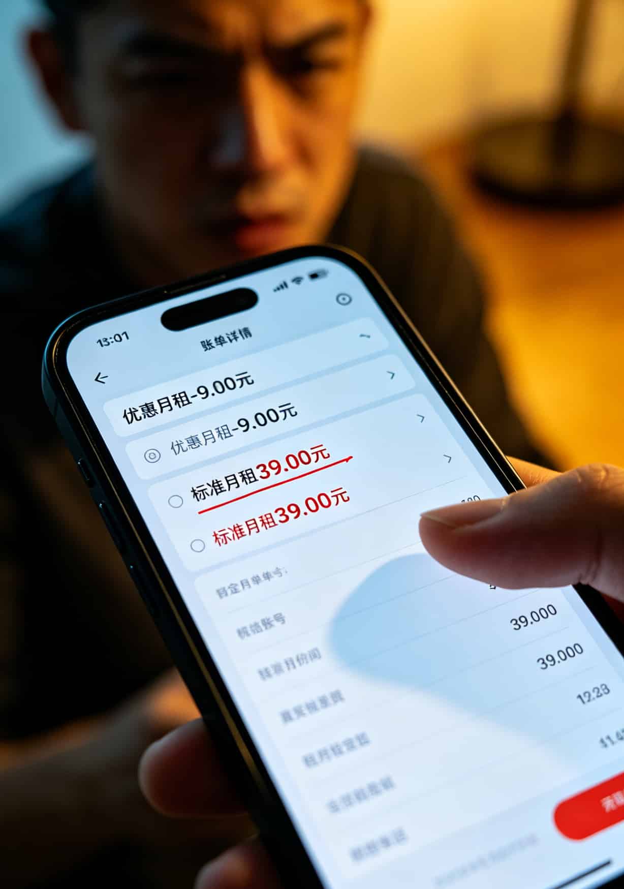 9元免流量卡是真是假?3个月实测,月租56块才是真话 手机录屏激活流程的界面截图,红圈标出默认勾选选项