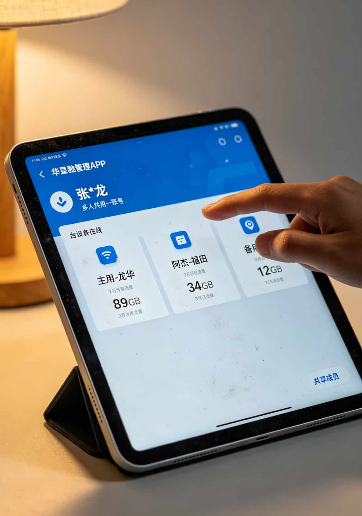 踩坑488块后,我发现这种不要月费的流量卡才是最省钱的(附实测对比) APP界面截图,显示多台设备连接在同一账户下,各设备用量独立显示
