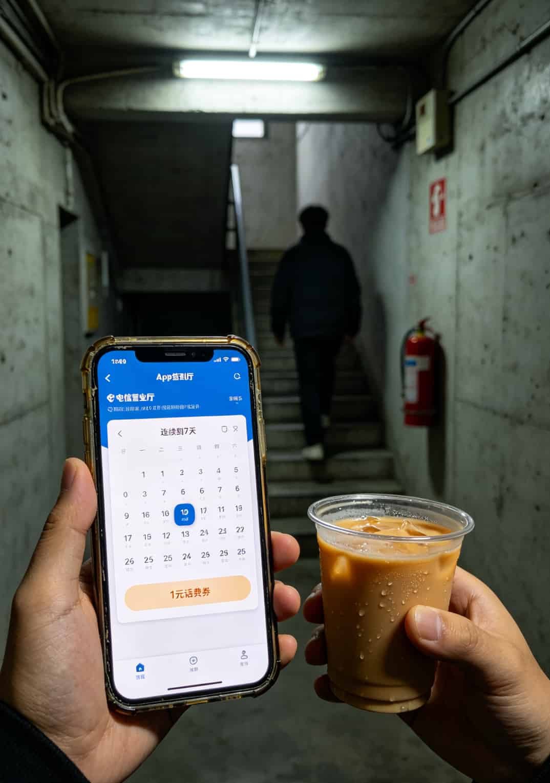学生党办卡避坑:39电信流量卡套餐介绍+三年能省一部手机钱 电信营业厅App签到页面截图,显示连续签到7天可领1元话费券