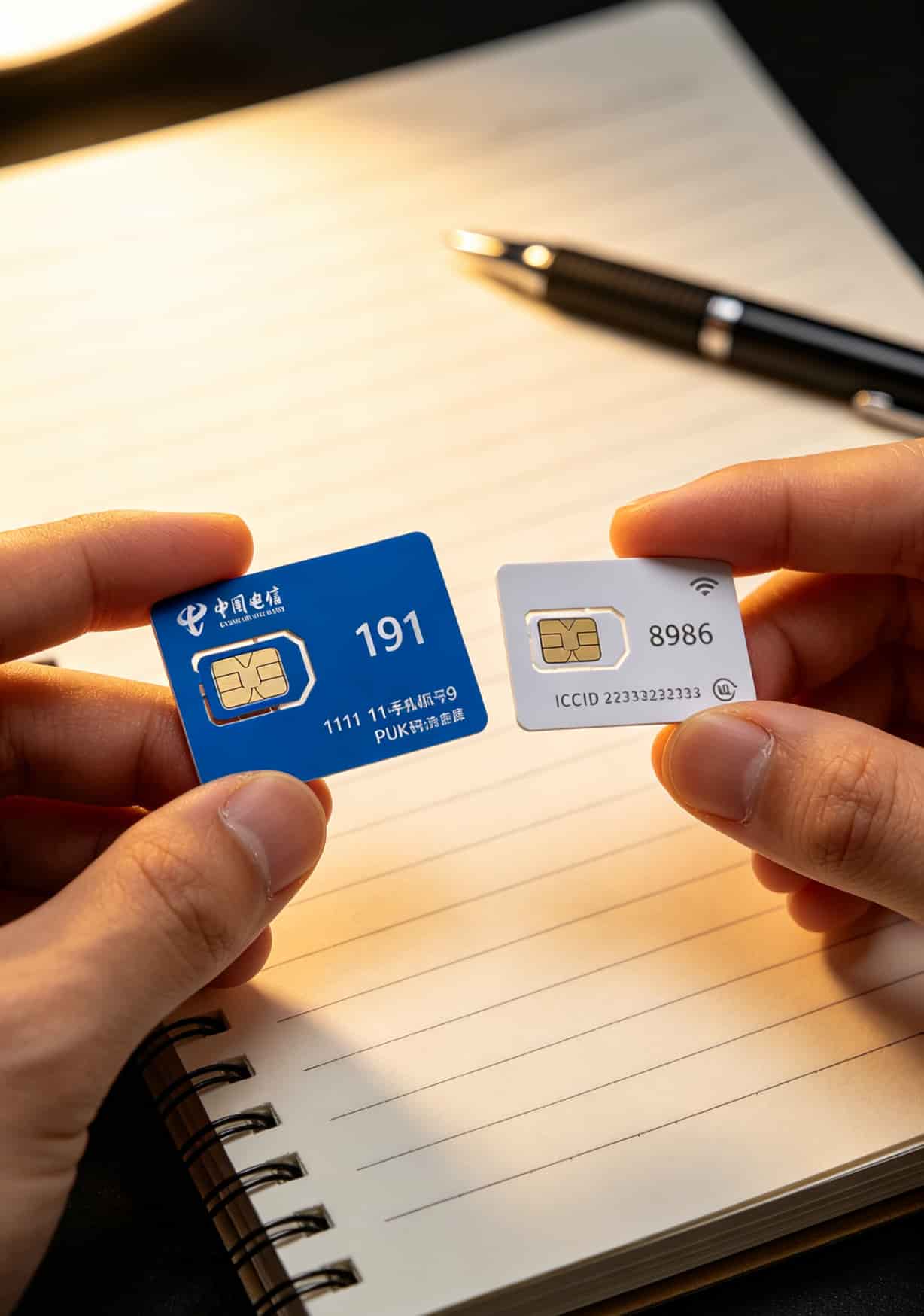 办了电信流量卡,为啥随身WiFi还是卡?托运、辐射、套餐这些坑我替你踩过了 正规电信卡和物联网卡外观对比,显示11位手机号与纯ICCID的区别