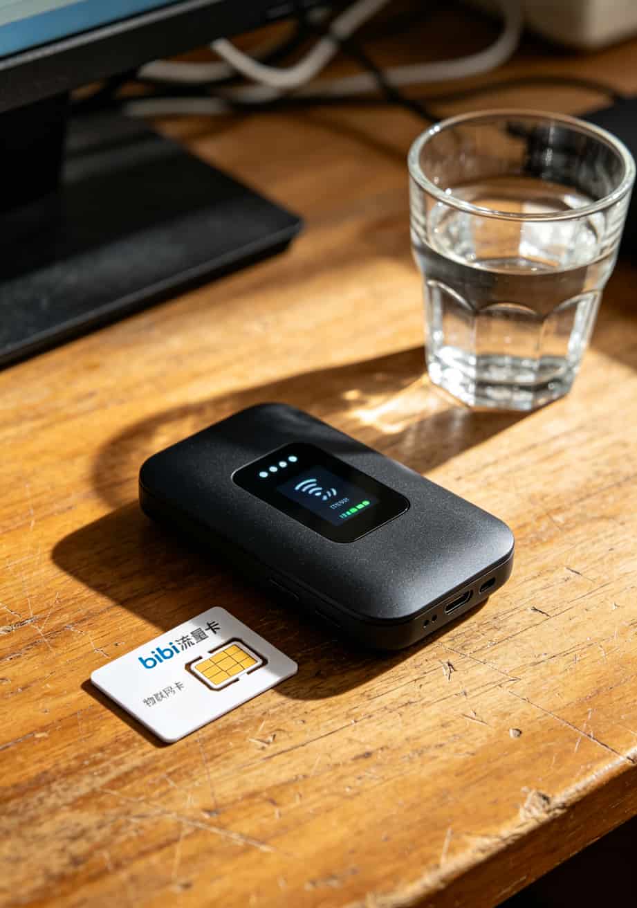 bibi流量卡和北斗随身WiFi设备实拍