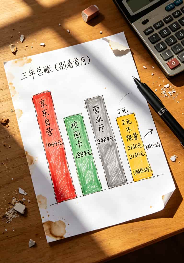 2元不限量流量卡是真是假?实测京东29元卡和校园卡,省下800块 亳院一卡通小程序充值界面,提示需连接校园网