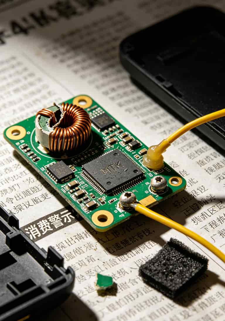 插流量卡的随身wifi,我经手一千多台后跟你说句大实话(2025终极排坑版) 一台损坏的杂牌随身wifi内部拆解图,焊点粗糙、飞线明显