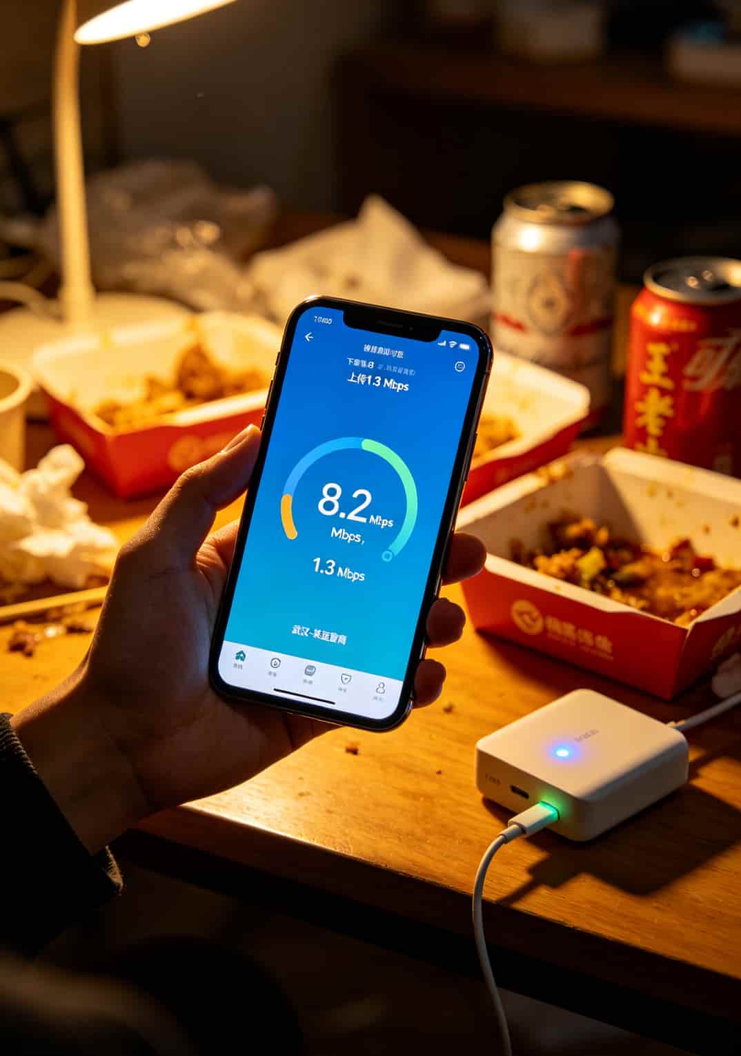 我买过7台随身WiFi,退了5台,2000g流量卡到底值不值?一个武汉布展人的大实话 手机Speedtest测速显示8Mbps的截图