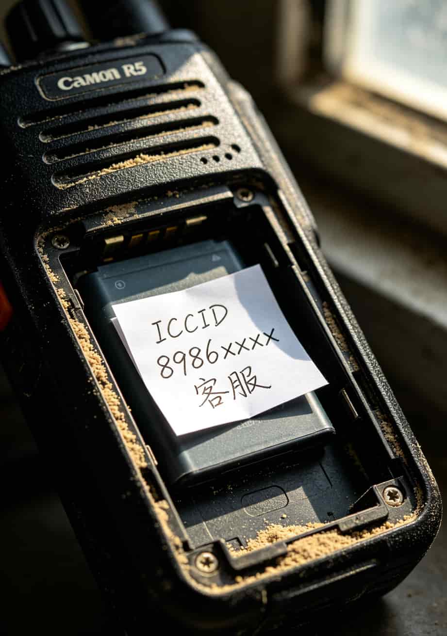 一个卖对讲机的前贩子跟你唠唠,公网对讲机流量卡到底咋选不踩坑(2025防坑版) 手绘示意图,标注50米、200米、500米三个测试距离点