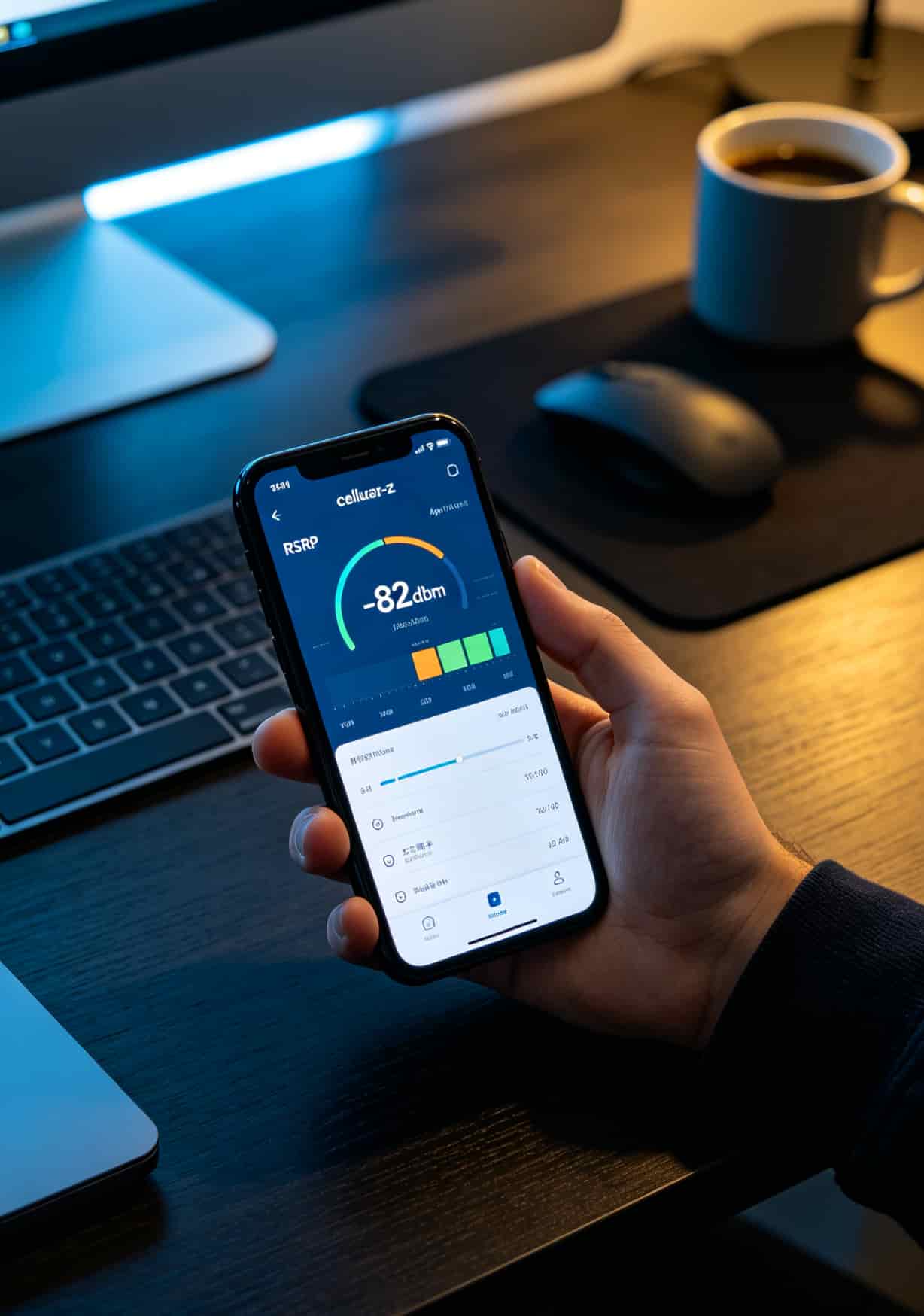 实测30天:b站免流流量卡+华为随身WiFi,隔墙信号和每月省多少钱一次说清 cellular-z App显示信号强度截图