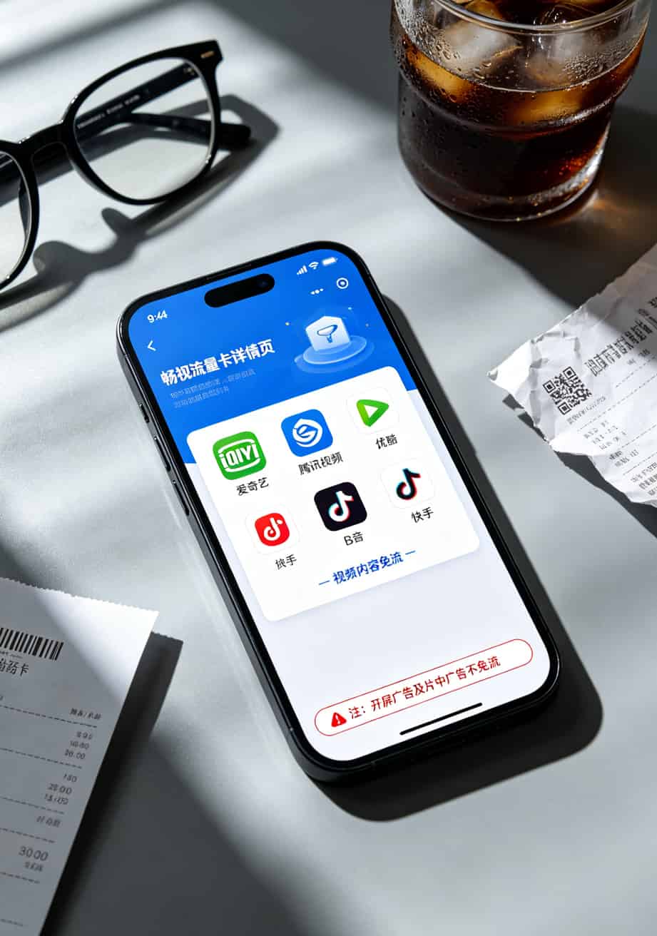 畅视流量卡实测:坑了我两千块,这些内幕没人告诉你 畅视流量卡免流App名单和广告流量说明截图