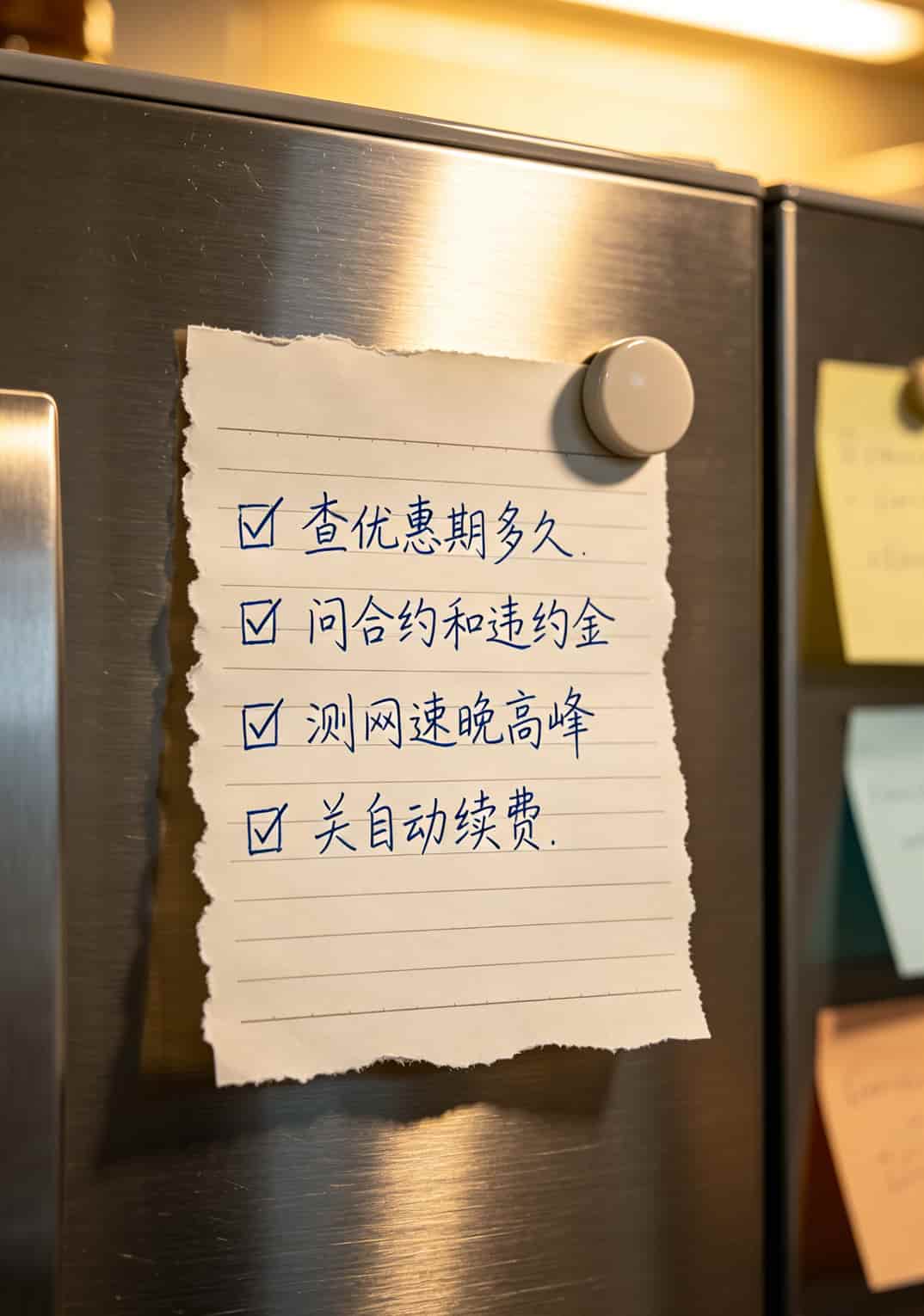 办卡前检查清单手写笔记图