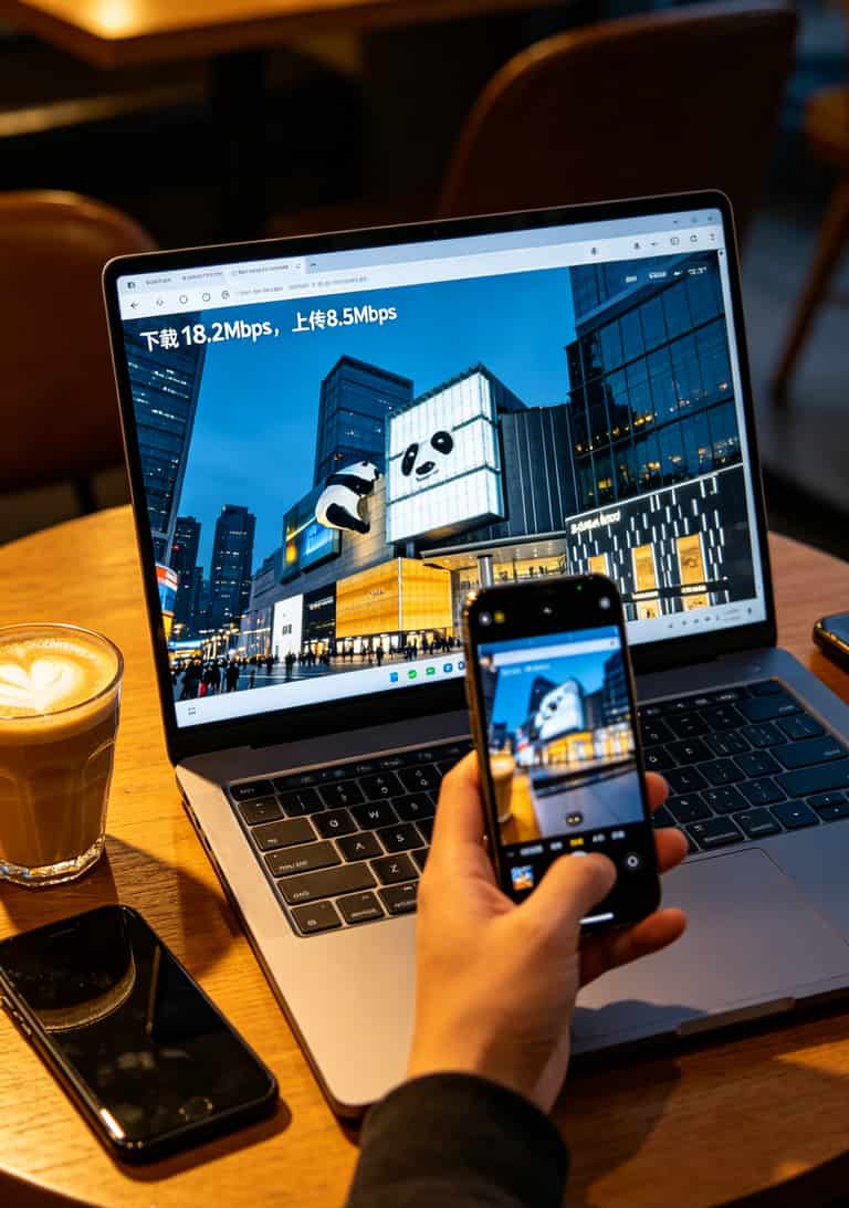 成都市中心电信4G网速实测截图