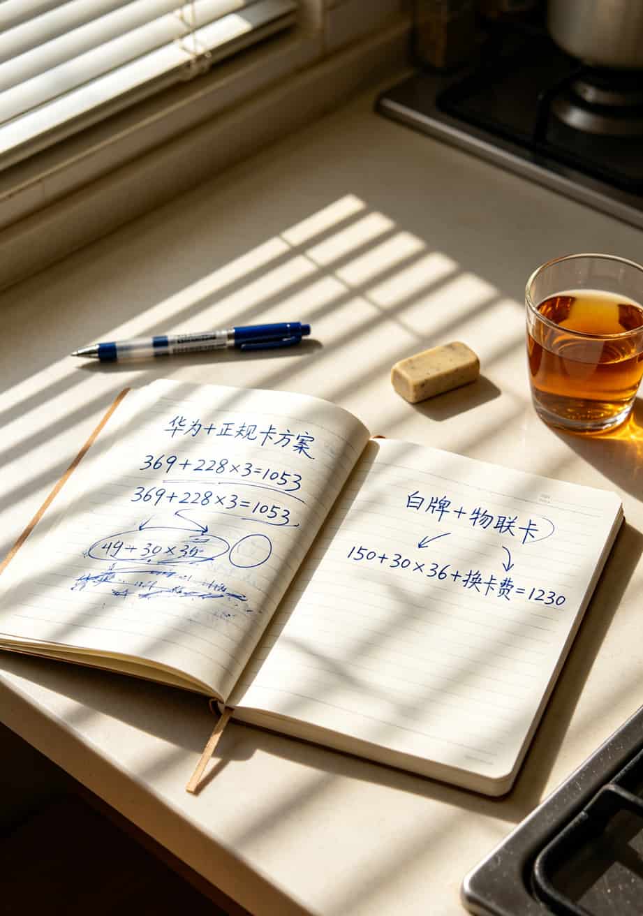 三年成本对比计算表