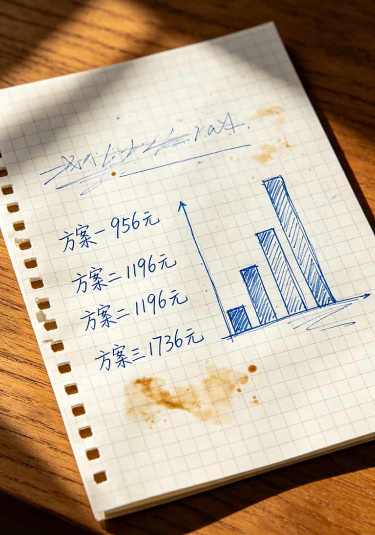 华为随身WiFi插电信不限量流量卡19元,网速慢到想砸?三个月踩坑后我找到了真相 两年总成本对比柱状图