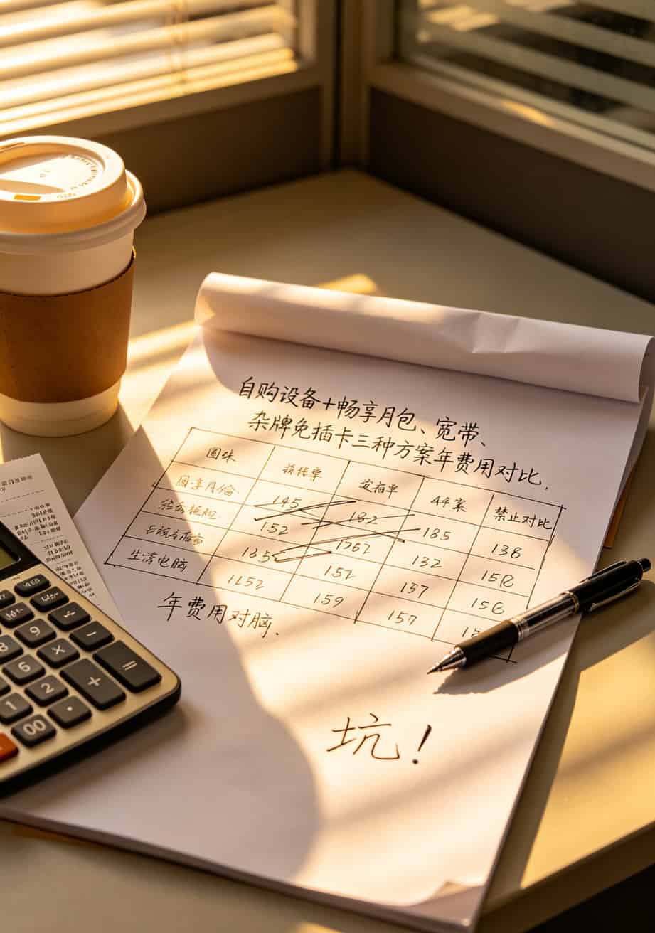 踩过8次坑才敢说:畅享通讯流量卡真实体验,值不值得买? 流量套餐年费用对比表格