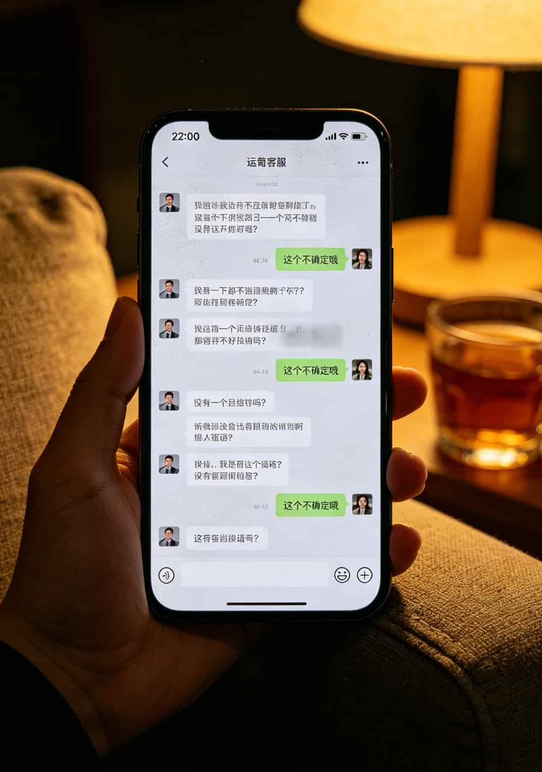 9元免流量卡是真是假?3个月实测,月租56块才是真话 手机截图显示与客服的聊天记录,包含九个问题的问答