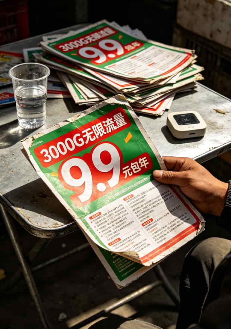 各种流量套餐的宣传页截图