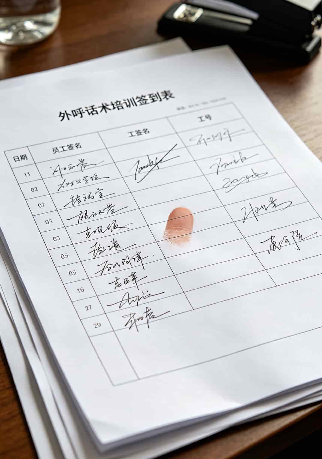 搜“19电信流量卡办理”上当三次后,我总结出这套电销卡防坑手册 团队话术培训签到表示例
