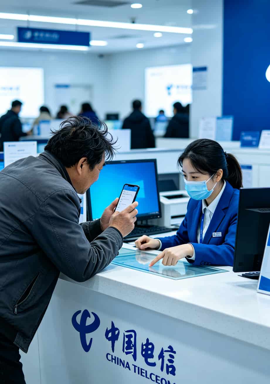 电信流量卡不用了需要销户吗?我欠了68块,营业厅小妹说“你运气好” 有人拿着手机在电信营业厅柜台前咨询