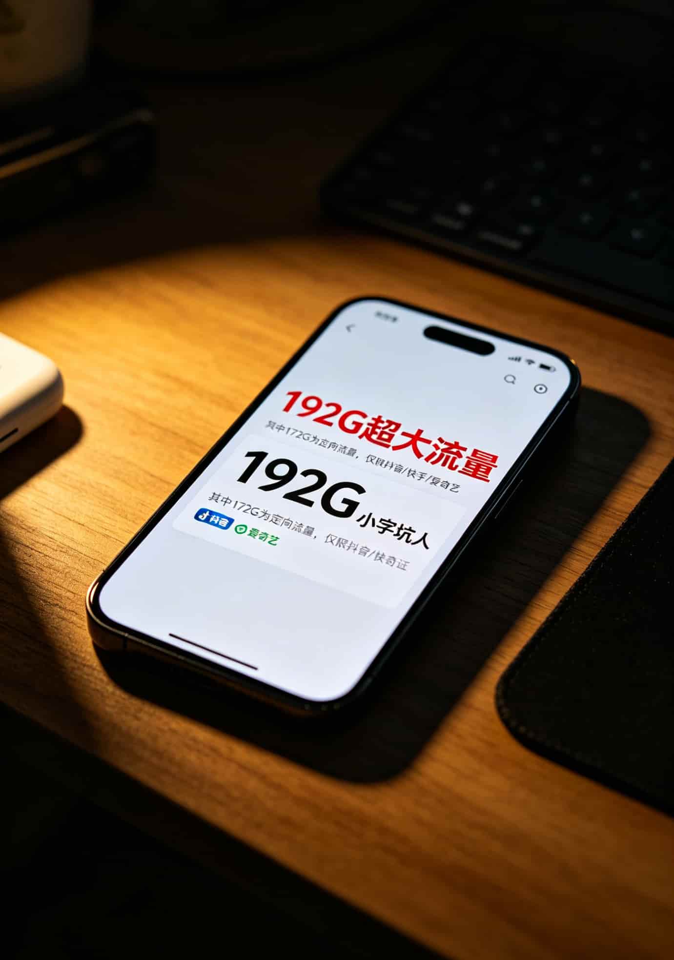 包年卡纯流量上网卡不限量不限速,我用了七个月后悔没早办!19元192G京东自营真实账单 包年卡商品页小字截图显示“定向流量仅限指定APP使用”