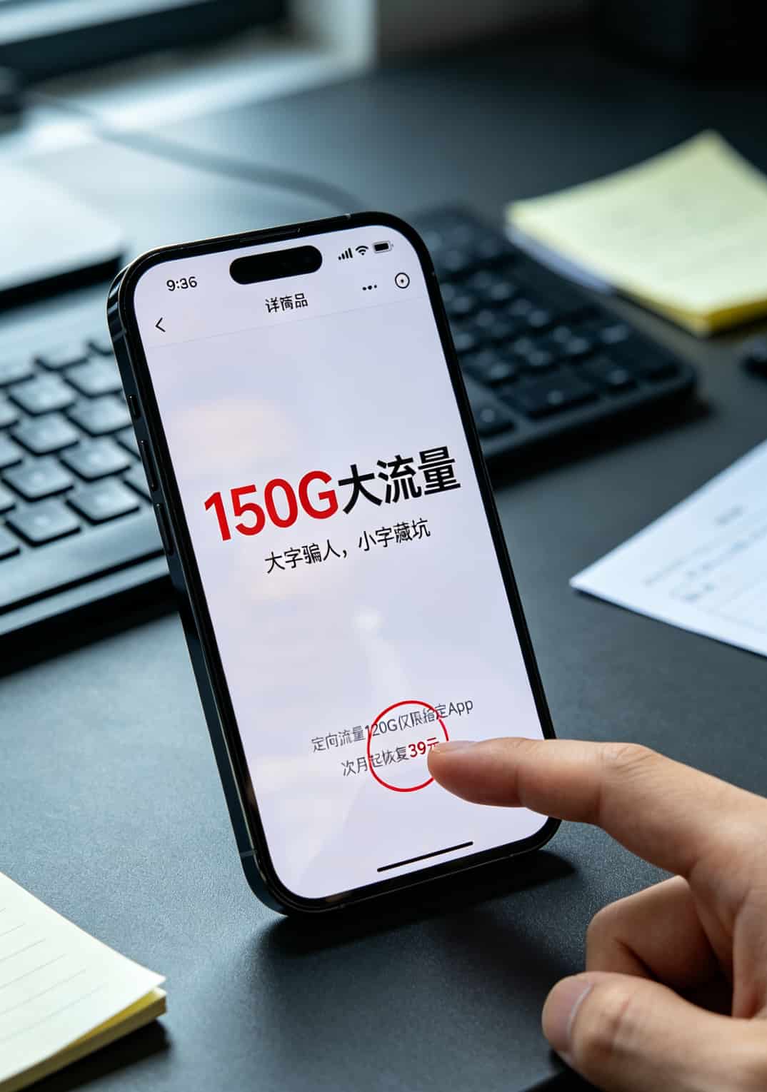 办张电信流量卡纯上网,别再交冤枉钱(京东踩坑20次后的大实话) 京东商品页截图,红色圈出“定向流量”小字和“次月起39元”