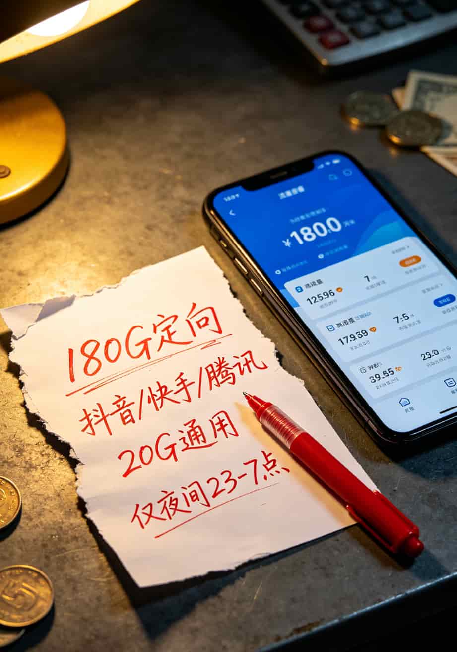 19块钱200G的流量卡是坑吗?我用三个月血泪史告诉你真相 定向流量和通用流量的区别示意图