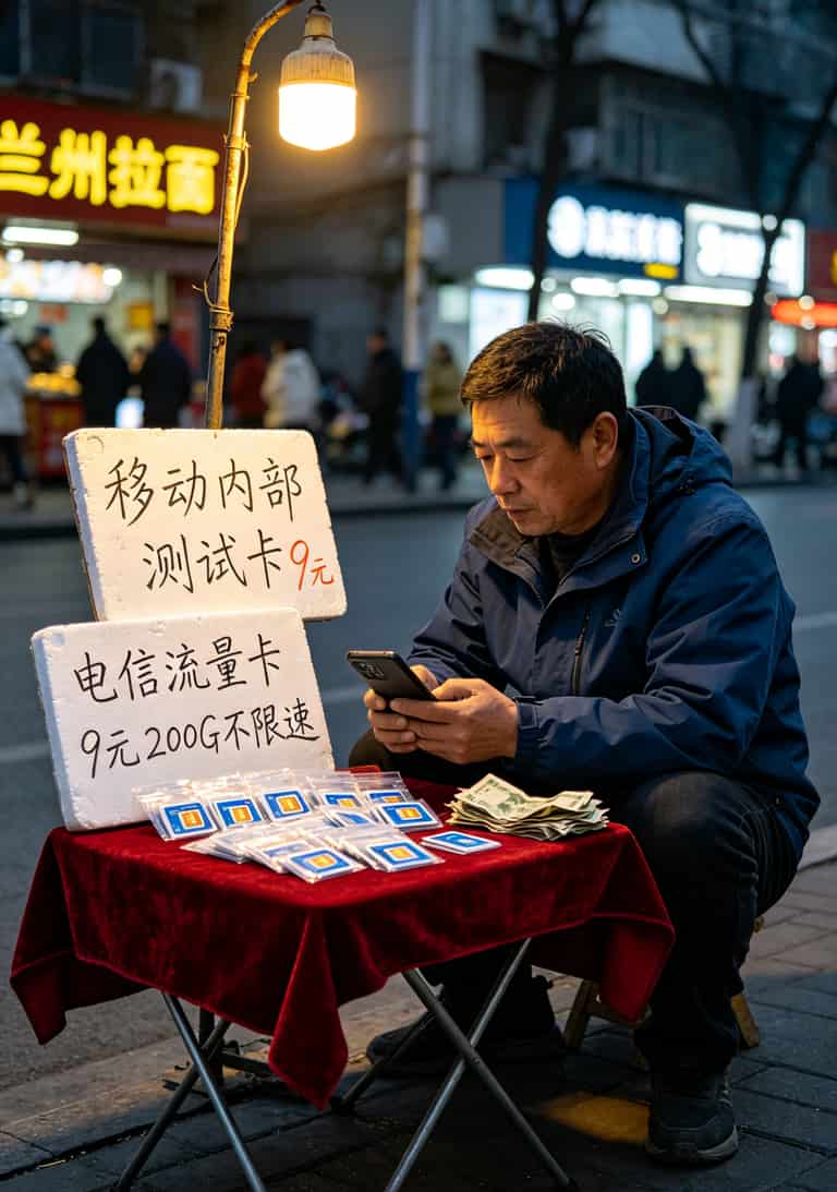 19块钱200G的流量卡是坑吗?我用三个月血泪史告诉你真相 地摊上卖流量卡的常见场景