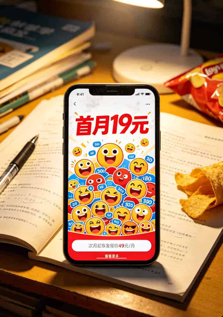 19元200g流量卡,真的能省几百块?我帮人办了不下十张,把实话全撂这 抖音商品详情页截图,大红字写首月19,角落灰色小字写次月49