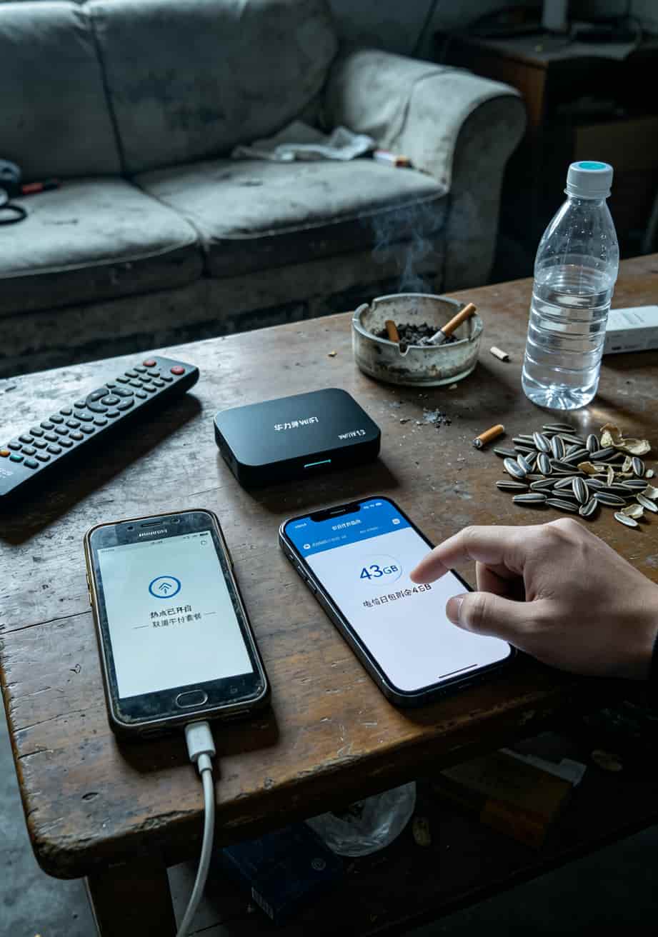 被“0元免流量卡”坑了三个月,我拆了5台随身WiFi(华力/华为/华正易尚实测对比) 主卡副卡搭配使用方案示意图