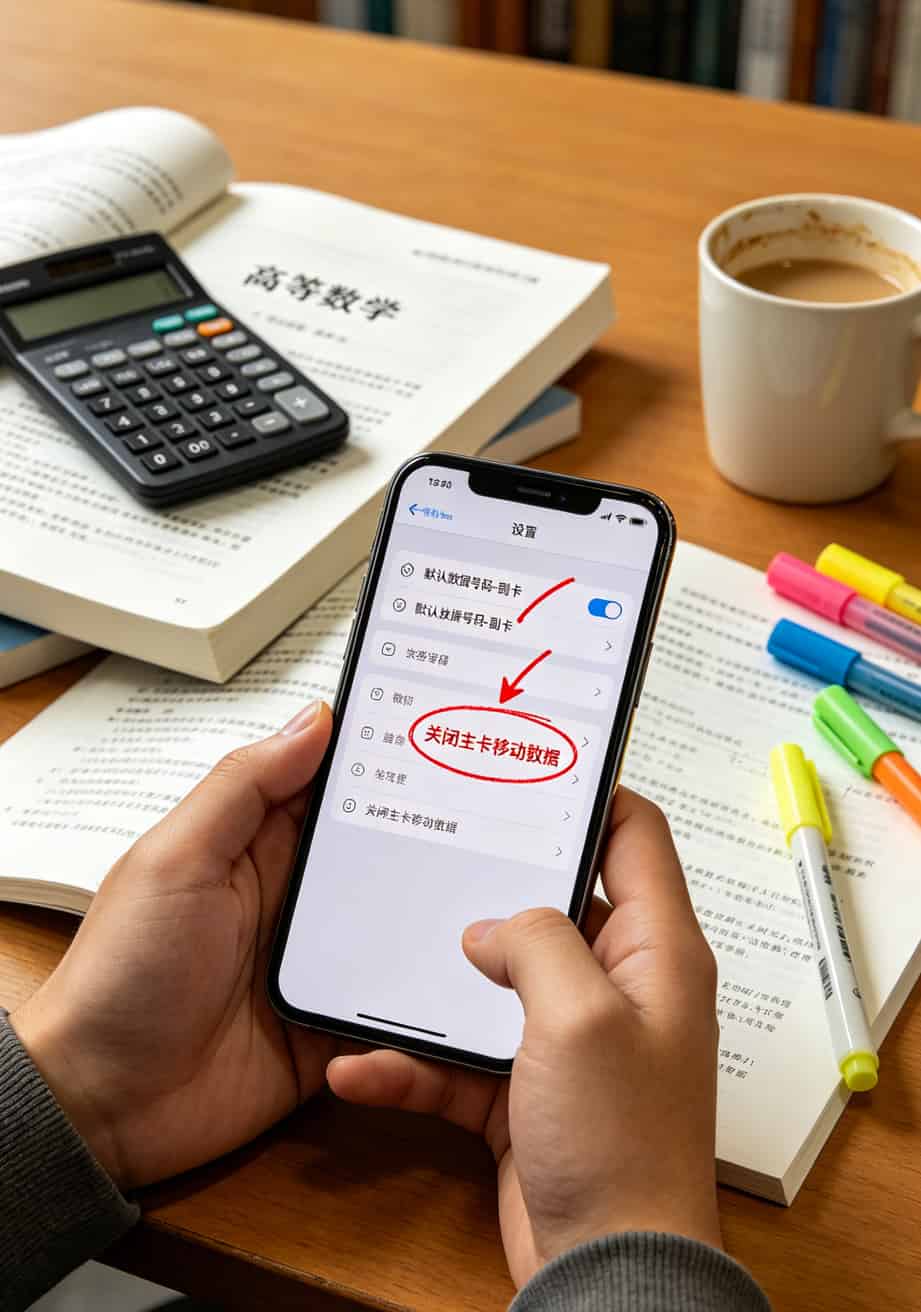 大学四年话费省出一部手机钱,“保号+流量卡”这路子我替你踩明白了 手机双卡设置界面标注操作要点