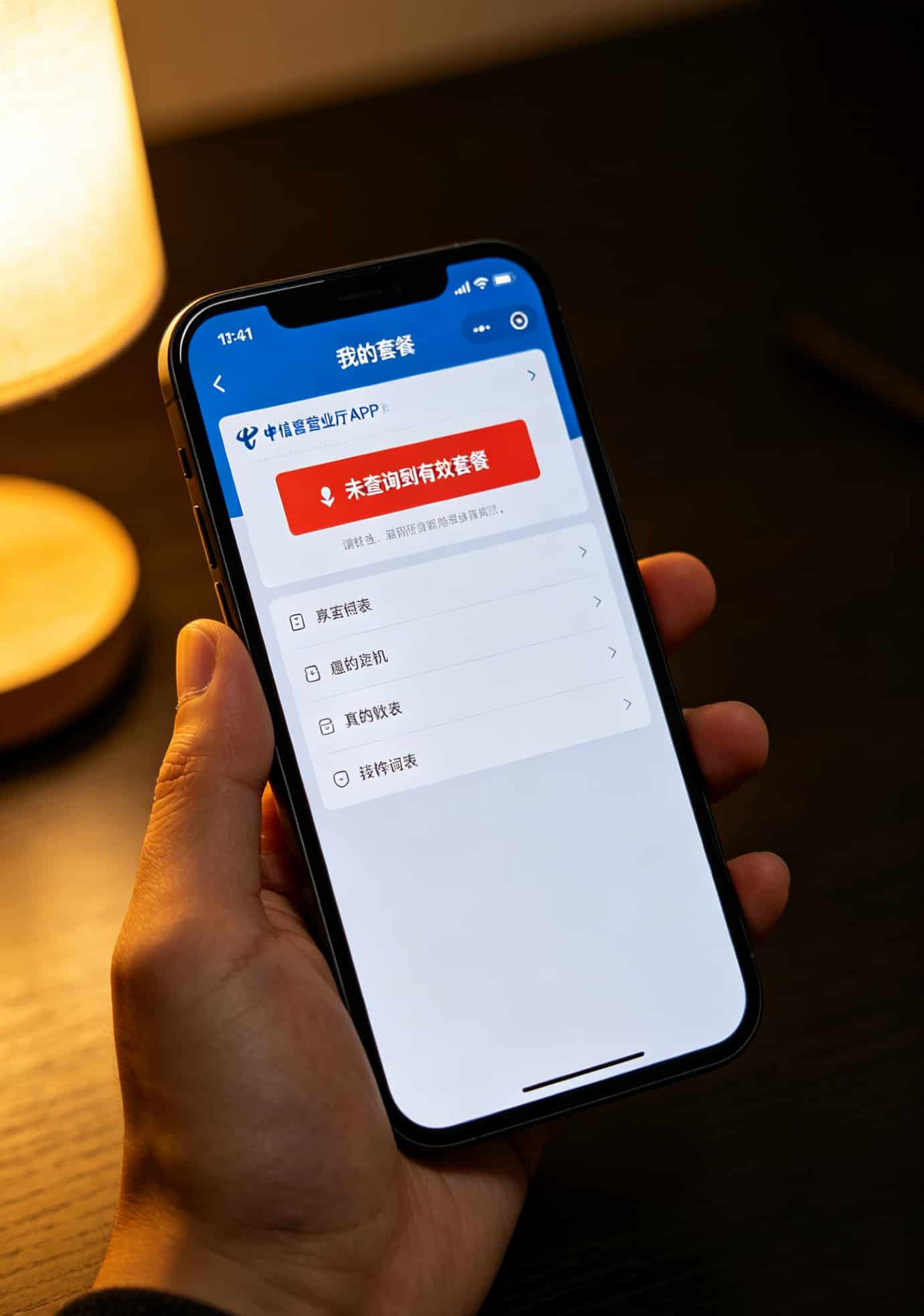 电信包年流量卡值不值得办?实测半年,省了1600块,真香还是真坑? 手机截图显示电信APP查不到套餐信息