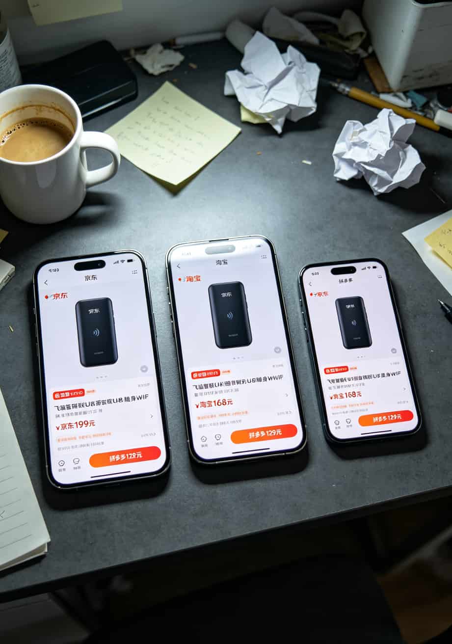 随身WiFi踩坑三年才搞懂:畅视流量卡这么买,每月省下一半钱 三大电商平台同款随身WiFi价格对比截图
