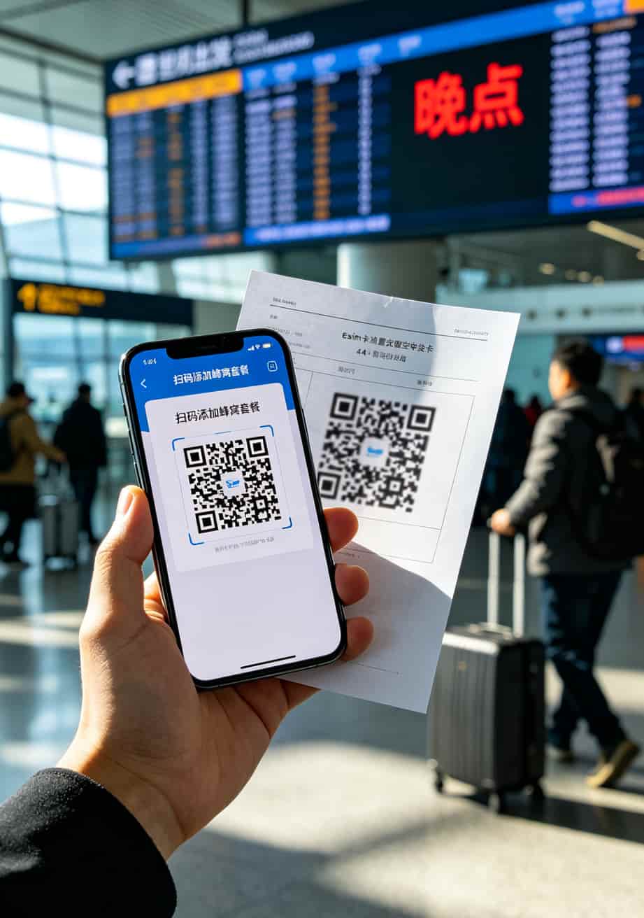 随身WiFi踩坑三年,esim卡流量充值前不看这篇真不行(内附10张实操图) 手机扫描二维码下载esim卡的操作界面截图