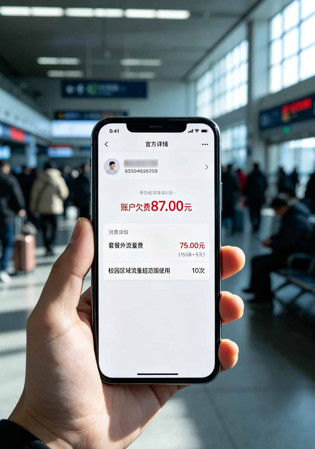 彩虹流量卡用了三年,我才搞懂联通校园卡和黄色校园卡的省钱组合(学生党必看) 话费账单超流量扣费详情页