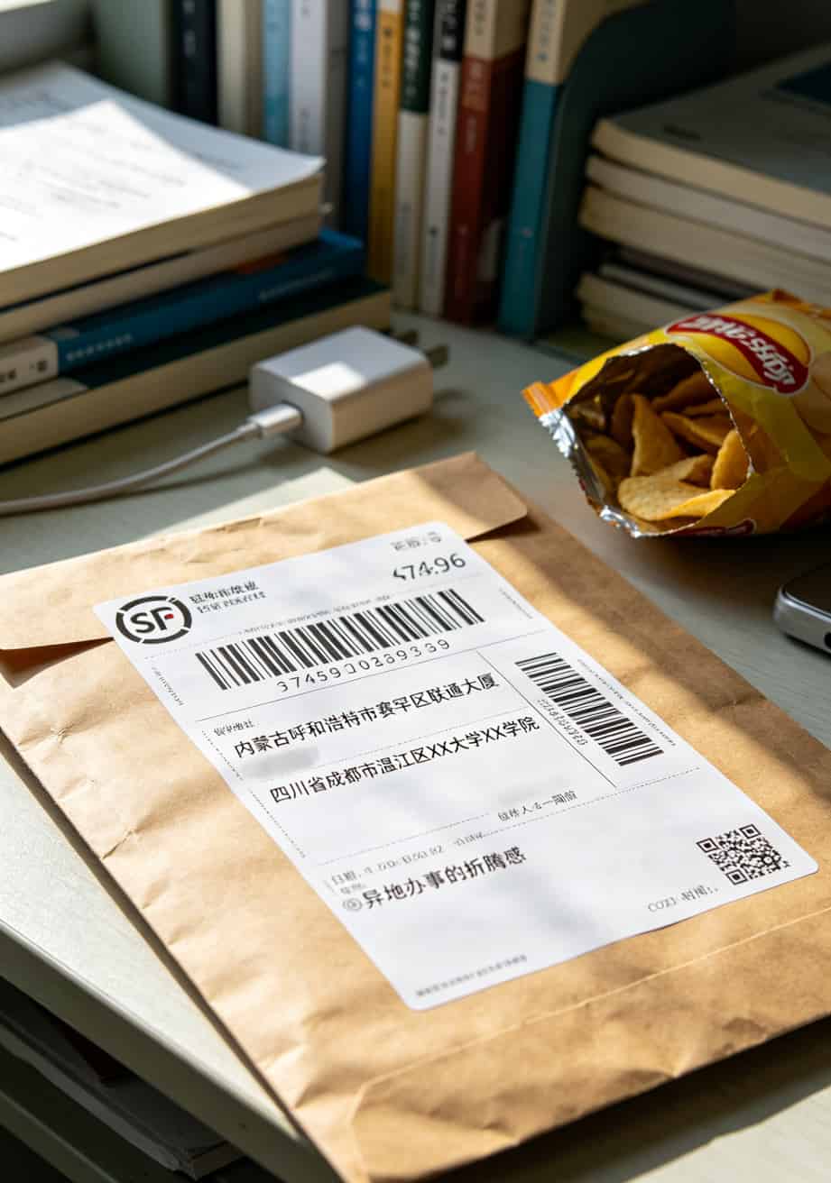 联通流量卡退订难?19元200G,我劝你用完第10个月直接扔 一张快递单照片,寄件地址是内蒙古呼和浩特某联通大厦,收件地址是成都某大学