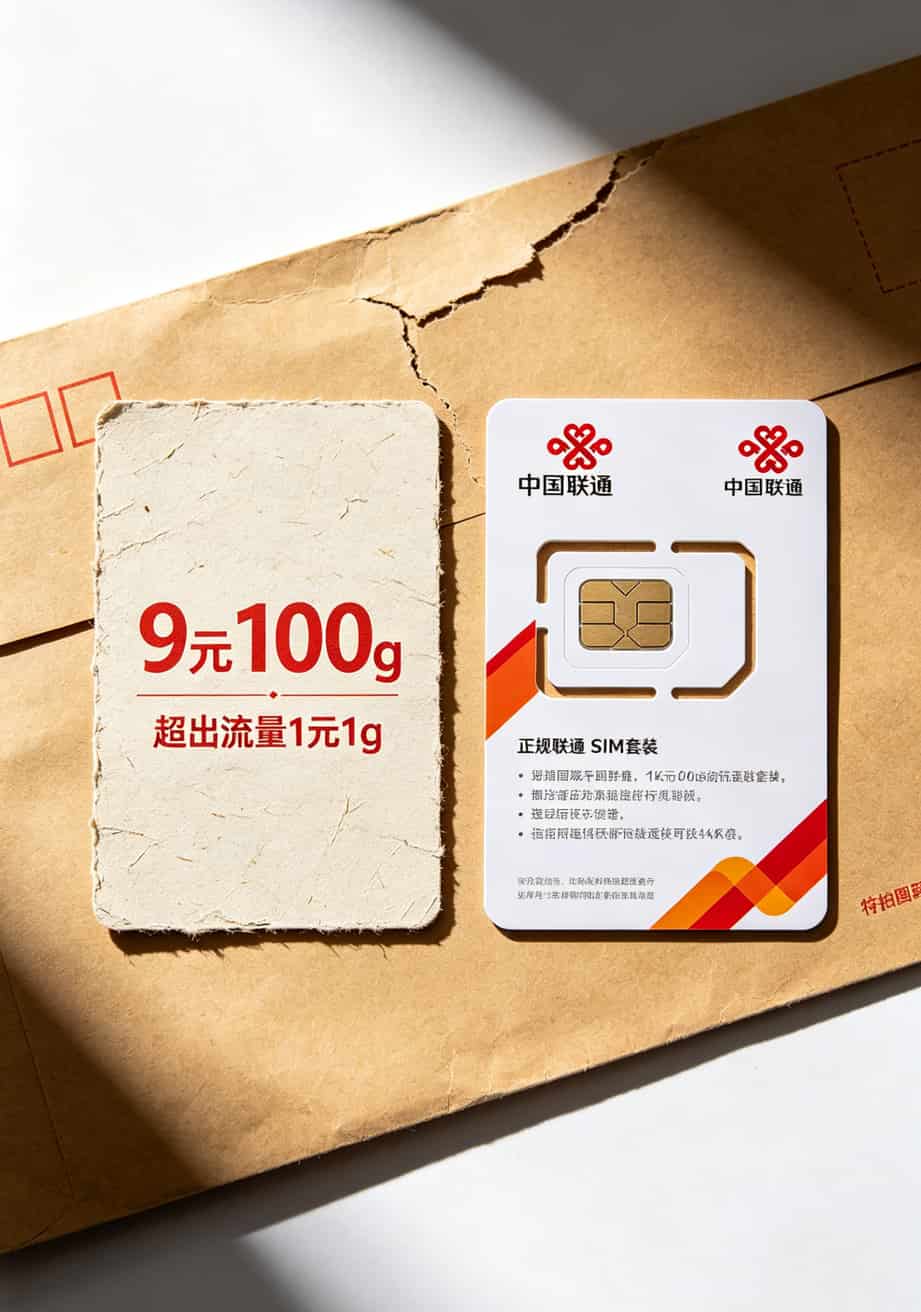 跑了半个月实测:中兴随身WiFi配上“超出流量1元1g的流量卡”,到底值不值? 山寨流量卡宣传页与正规卡的对比图