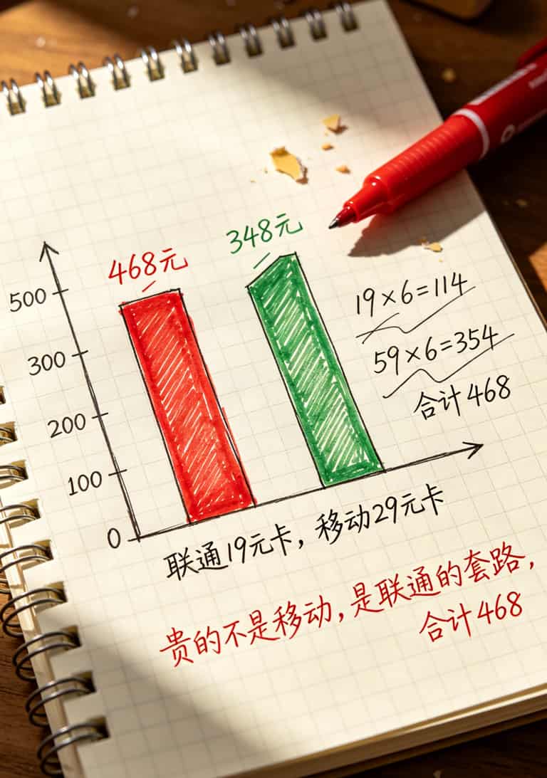 19元100G流量卡是真香还是真坑?这份**移动套餐资费一览表**给你说透 19元套餐与29元套餐全年费用对比柱状图