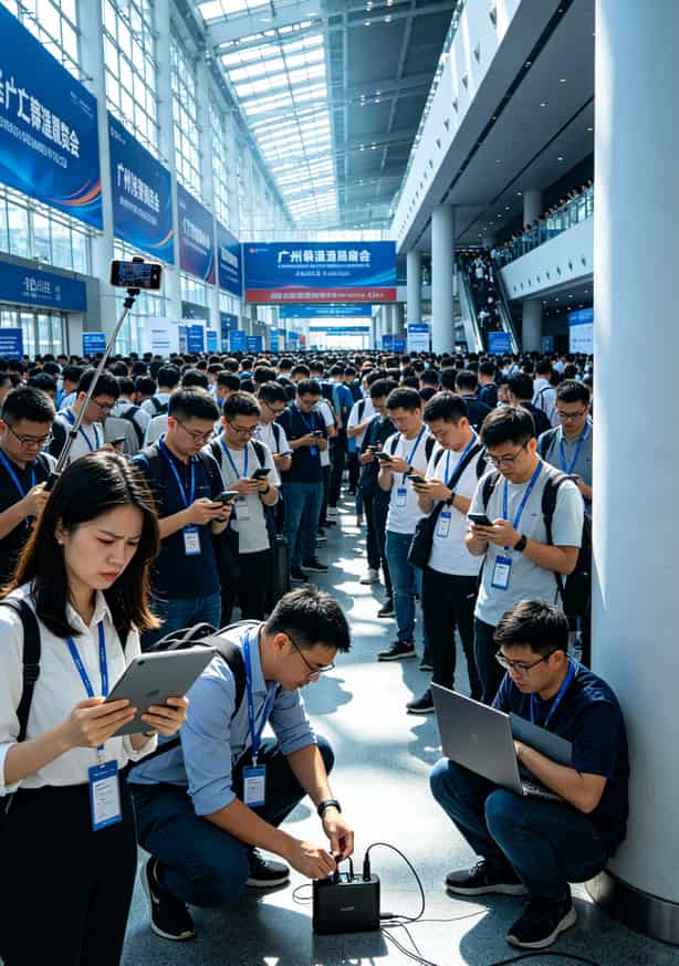 办理什么流量卡才不踩坑?我自己交了两年学费,总结出这7条 广州琶洲会展中心现场,人山人海的网络使用场景