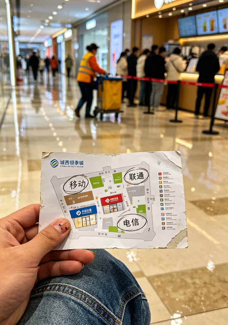 办了5张19块200G流量sim卡,我全扔了(含避坑清单) 杭州城西银泰三大运营商营业厅位置示意图