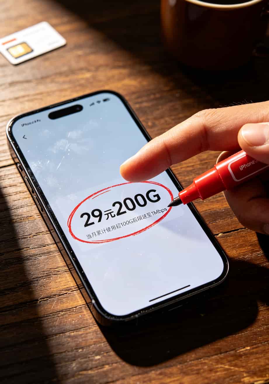 跑了三年冤枉路,终于搞懂了什么叫好用的流量卡套餐(这6个坑你一定也遇到过) 随身WiFi设备旁边放着一张SIM卡,背景是笔记本屏幕上显示SpeedTest测速结果