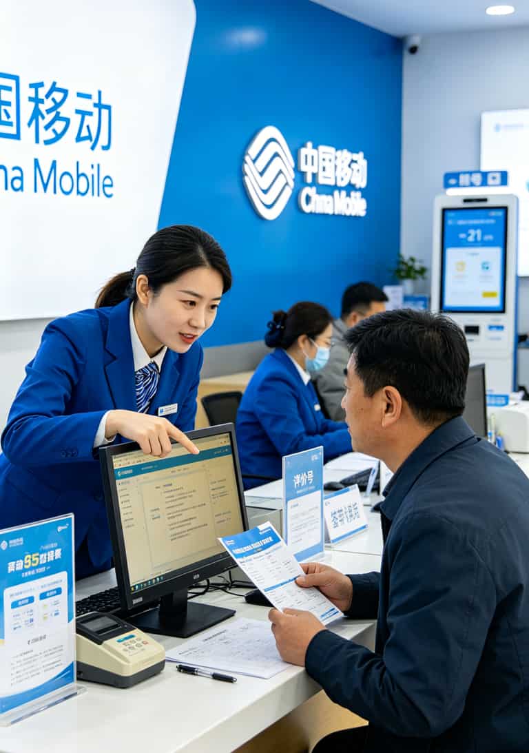 河南人买5g随身wifi,移动套餐这么选一年省600(血泪经验) 河南移动营业厅内工作人员与顾客沟通的现场