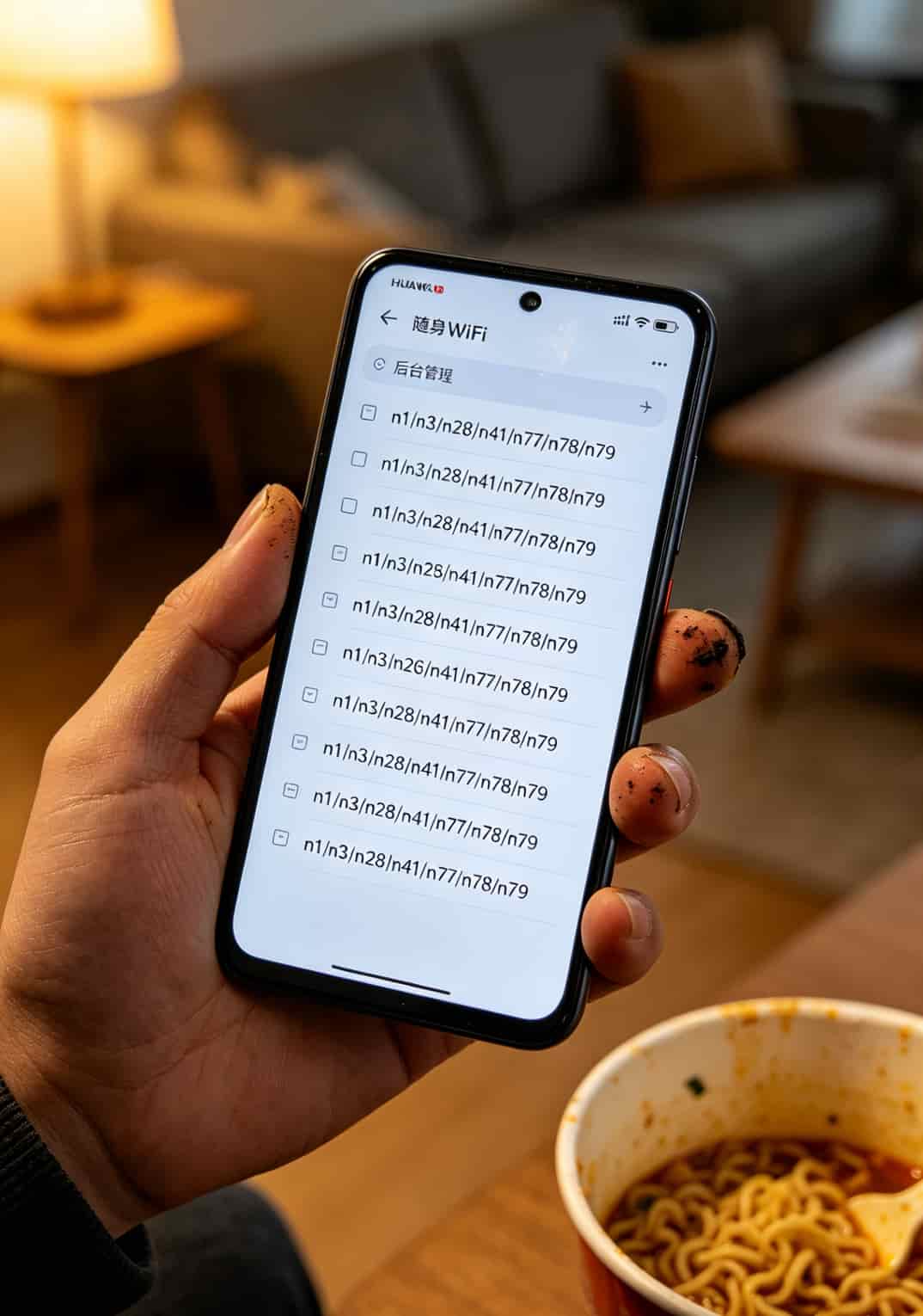 三年换了四张“打开流量卡”,华为随身WiFi到底是不是智商税?答案戳这里 华为随身WiFi后台管理界面显示频段支持列表