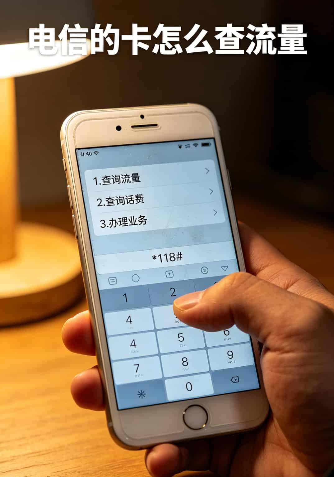 19块流量卡是坑人的吗?老张教你电信的卡怎么查流量,别等扣费了再哭 手机拨号键盘输入*118#,屏幕显示流量查询菜单