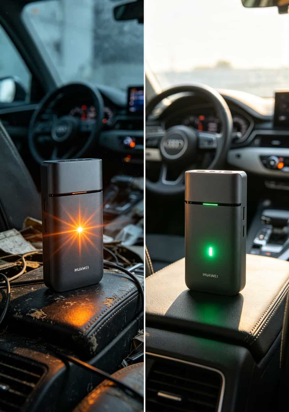华为随身WiFi电源灯一直闪?我跑网约车试了5张卡,就白象方便面流量卡治好了 华为随身WiFi电源灯异常闪烁对比图