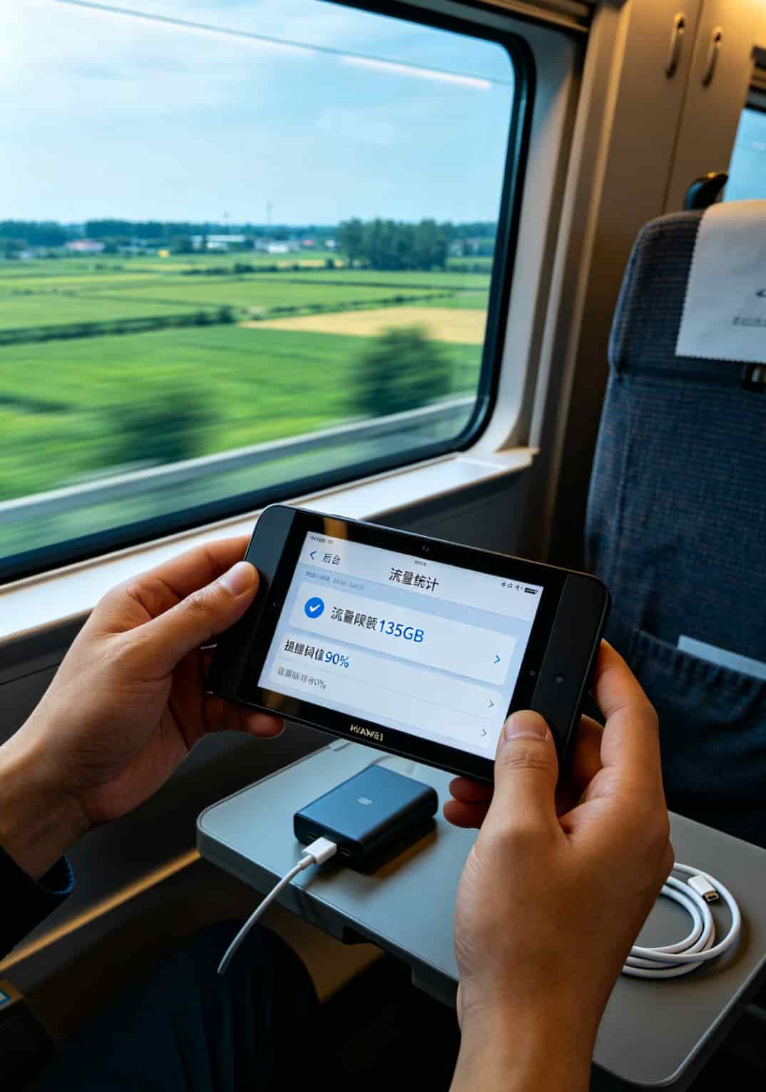 华为USB随身WiFi用电信比较便宜的流量卡3年实测:省了1800块,值得买吗? 华为随身WiFi后台流量统计设置界面