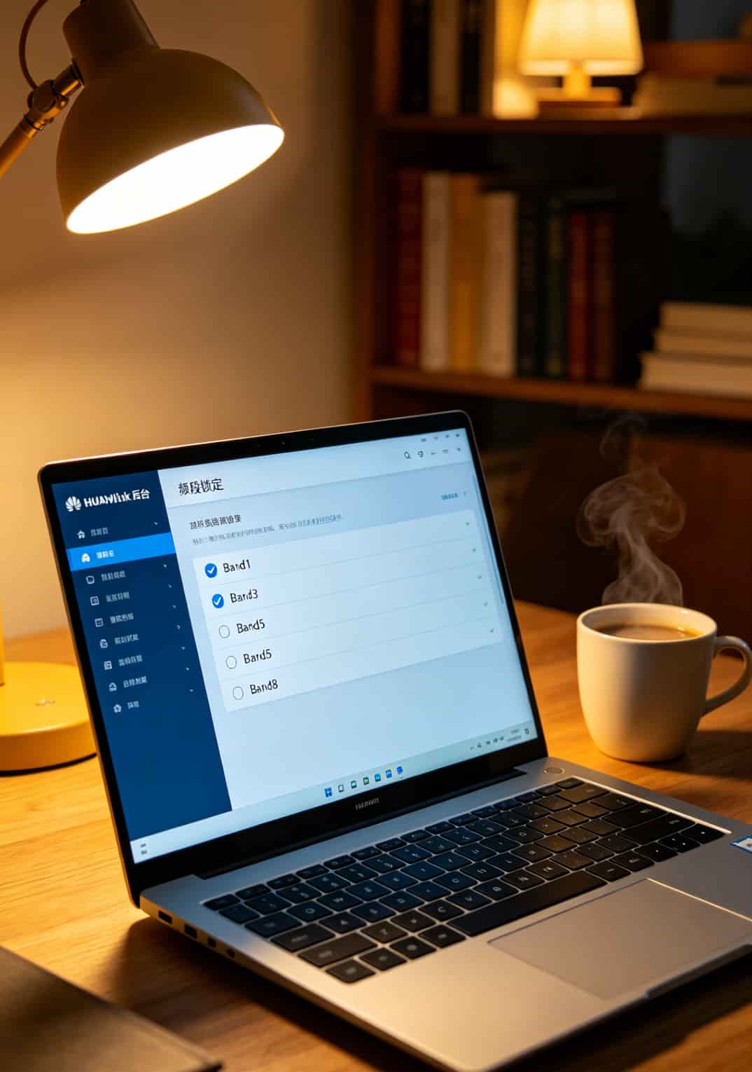 华为随身WiFi配上“1块钱1g流量卡”,网速到底行不行?我折腾三年告诉你真相 华为HiLink后台频段锁定设置页面截图