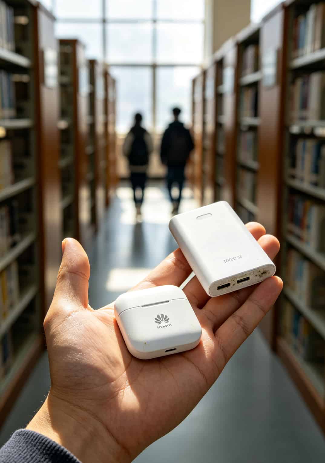 学生党b站卡流量卡怎么配最省钱?华硕a豆+华为随身WiFi四年省两千(亲测) 华为随身WiFi2和充电宝大小对比,手持展示