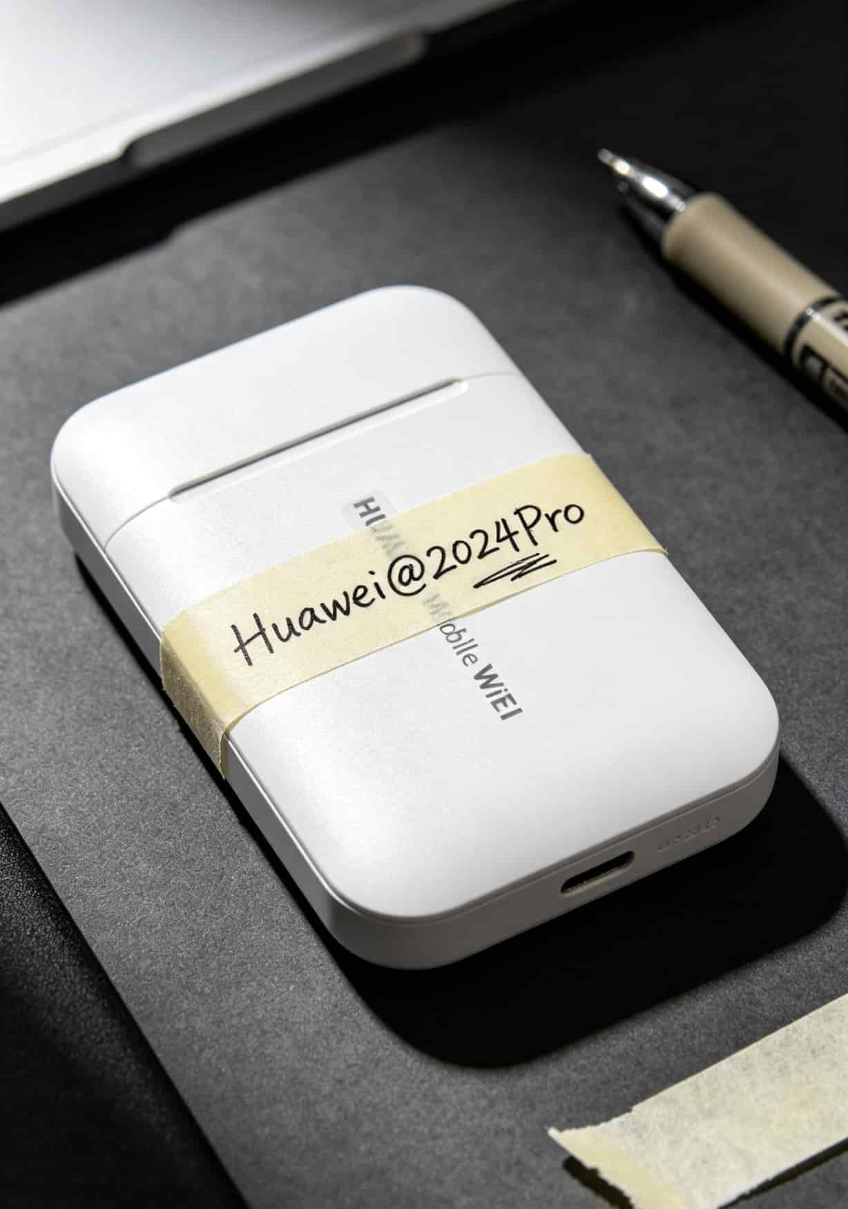 华为随身WiFi配上29一月100g流量卡,电脑上网到底能不能打?我用了半年说实话 华为随身WiFi背面贴着美纹纸,上面手写着密码