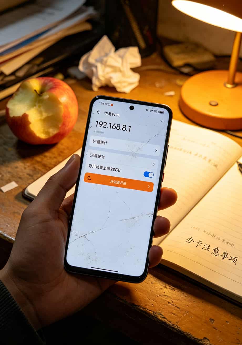 华为5G随身WiFi流量卡怎么选?我试了5张卡发现9元流量套餐卡最香,月均30块 华为5G随身WiFi连接多台设备同时上网的场景照片