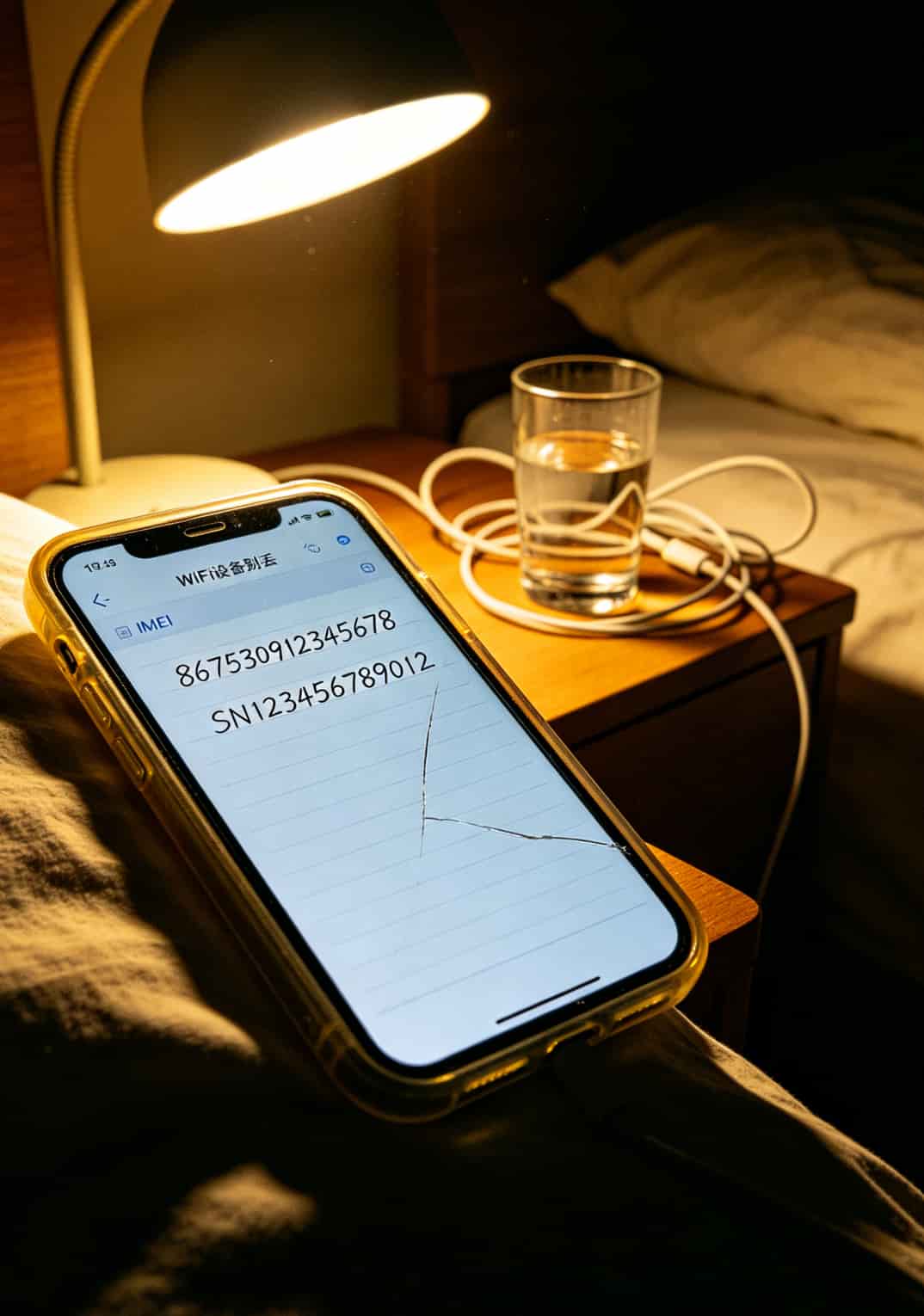 流量卡别瞎买!我踩了三年坑才搞懂20g流量卡多少钱一张 手机备忘录截图,保存着中兴设备的IMEI码和SN码数字